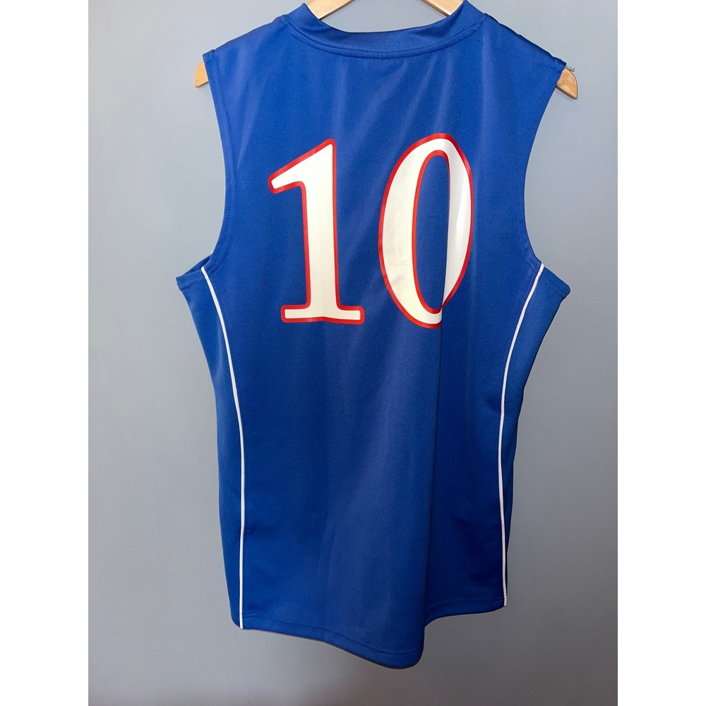 NCAA Kansas Jayhawks #10 Blue Basketball Jersey Large - Picture 3 of 5